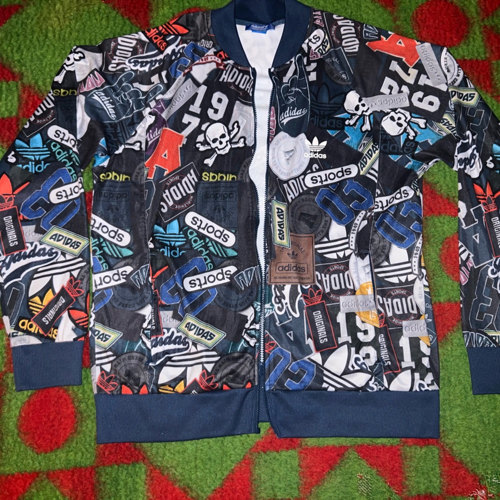 heady skate adidas AOP firebird tracksuit jacket bomber graphics all over